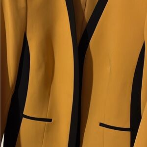 Kasper Mustard and Black Women's Blazer